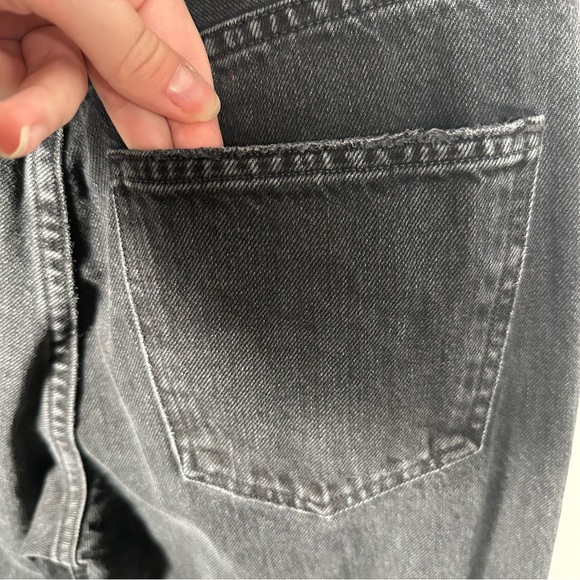 AGOLDE Lana Black Distressed Jeans Mid Rise Vintage Straight Disorder Size 24 - Picture 13 of 17